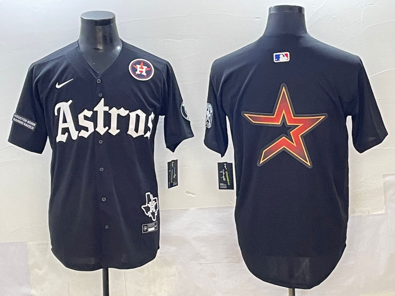 Men Houston Astros blank black MLB Nike 2025 jersey 09